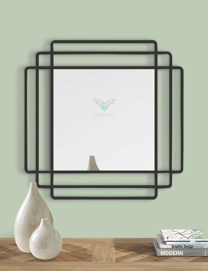 Three Lines Metal Dc Mirror - Mirrorwalla